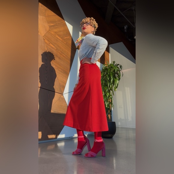 Ann Taylor Fuchsia Suede Heeled Sandals - Picture 3 of 12